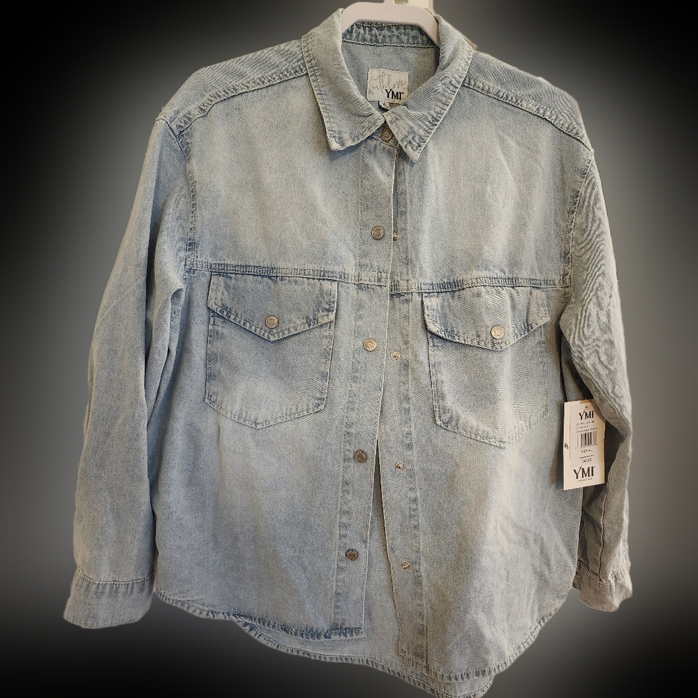 NWT xl YMI light was jean shacket
